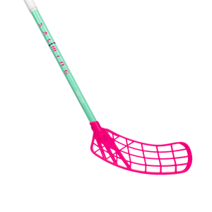 Mint och magenta innebandyklubba